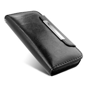 Leather Style Wallet Case for iPhone 5 - Black