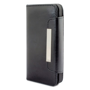 Leather Style Wallet Case for iPhone 5 - Black