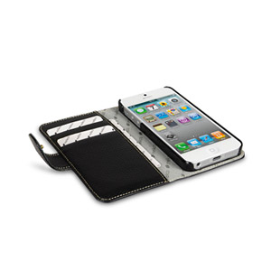 Melkco Premium Leather Wallet Case for iPhone 5 - Black