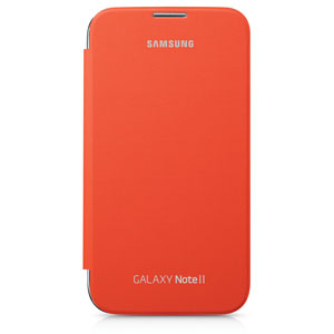 Genuine Samsung Galaxy Note 2 Flip Cover - Orange - EFC-1J9FOEGSTD