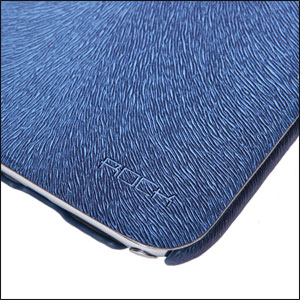Rock Ultra Thin Leather Flip Case For Samsung Galaxy Note 2 - Blue