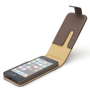 Cool Bananas SmartGuy Leather Flip Case for iPhone 5 - Chocolate