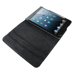 Leather Style Rotating Case for iPad Mini - Black