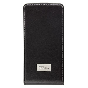Sony Xperia T SMA5122B Leather Flip Case - Black