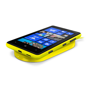 Coque Officielle de chargement Sans Fil Nokia Lumia 820 CC-3041YL - Jaune1