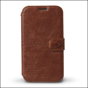 Housse Samsung Galaxy Note 2 Zenus Minimal Diary Series - Marron
