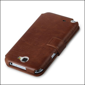 Housse Samsung Galaxy Note 2 Zenus Minimal Diary Series - Marron3