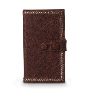 Zenus Italian Carved Diary Case for Samsung Galaxy Note - Brown