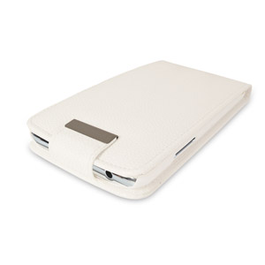Leather Style Flip Case for Samsung Galaxy Note 2 - White
