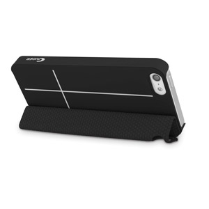 Coque avec Smart Cover Magnétique iPhone 5 - Noire - face arrière