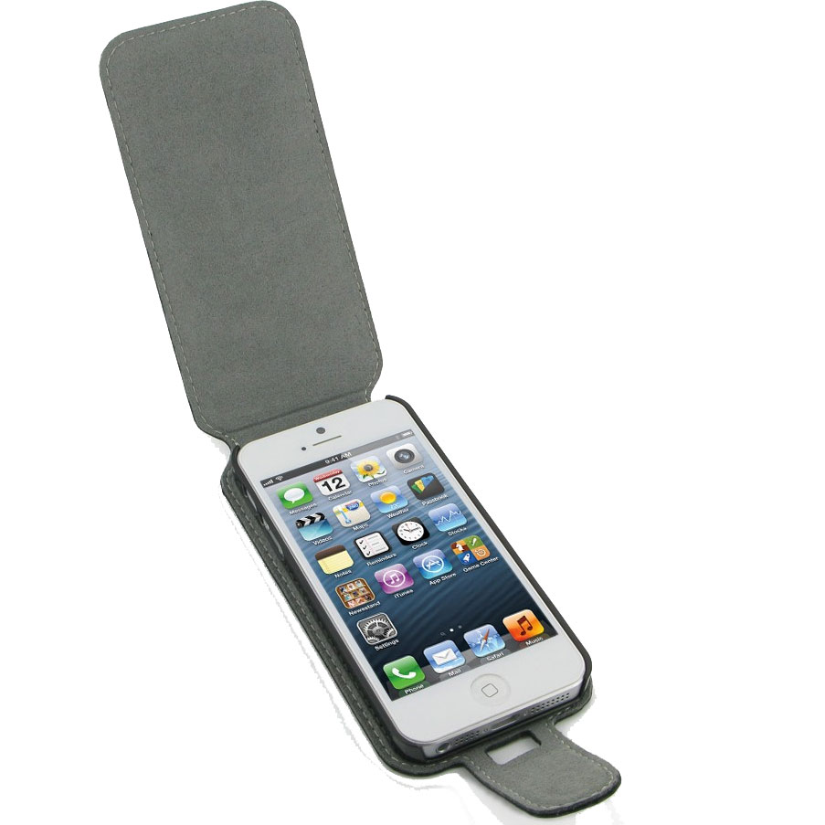 Funda iPhone 5 PDair con clip de cinturón - Negra