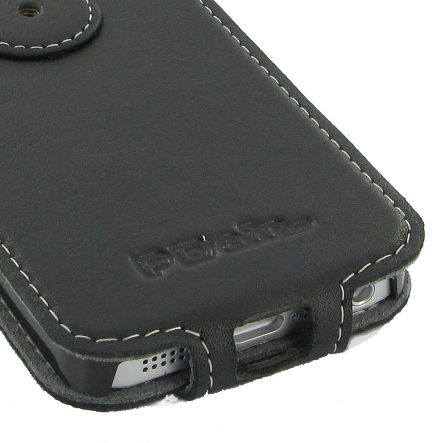 Funda iPhone 5 PDair con clip de cinturón - Negra