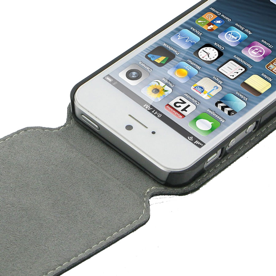 Funda iPhone 5 PDair con clip de cinturón - Negra