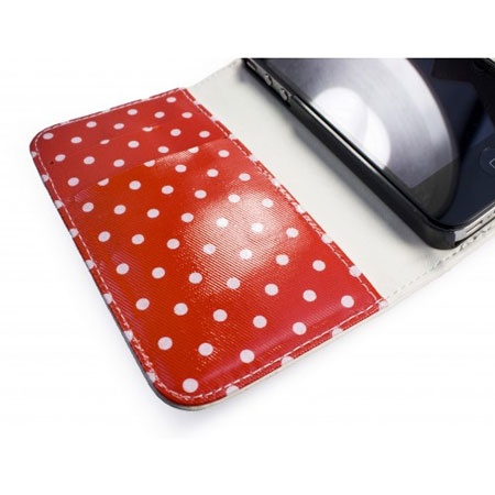 Tuff Luv Polka-Hot Case for iPhone 5 - Red/White