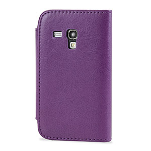 Housse Samsung Galaxy S3 Mini Portefeuille Style cuir - Violette