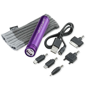 Veho Pebble Smartstick Emergency Charger - Purple