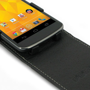 Housse en cuir Google Nexus 4 PDair - Noire - intérieur
