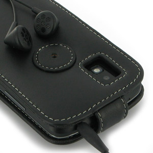 Housse en cuir Google Nexus 4 PDair - Noire - arrière