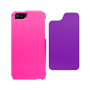 Coque iPhone 5 Trident Appollo 2 en 1 ? Violet / Rose