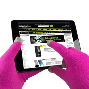 Touch Tip Gloves For Capacitive Touch Screens - Pink