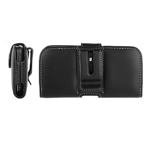 PDair Horizontal Leather Pouch Case for HTC One X - Black