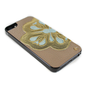 Mischa Barton-Laser Cut Flower Case for iPhone 5- Gold