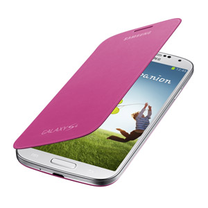 Genuine Samsung Galaxy S4 Flip Cover - Pink - EF-FI950BPEGWW