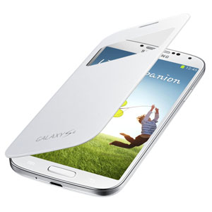 Funda oficial Samsung Galaxy S4 con ventana - Blanca - EF-CI950BWEGWW