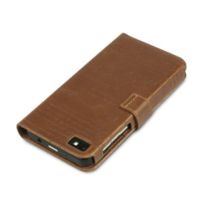 Zenus Masstige BlackBerry Z10 Lettering Diary Case - Brown