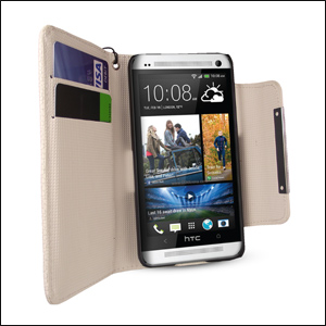 HTC One Wallet Case - White