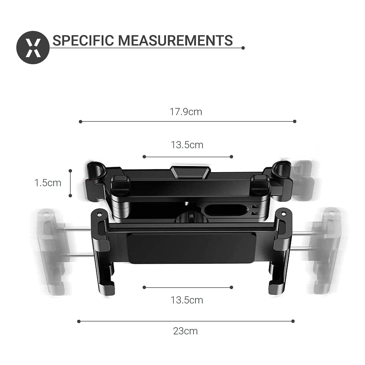 Olixar Headrest Mount Dimensions