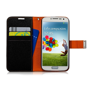 Momax Flip Diary Case for Samsung Galaxy S4 - Orange / White