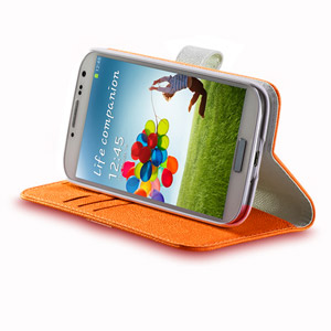 Funda Momax Flip Diary para el Samsung Galaxy S4 - Naranja / Blanca