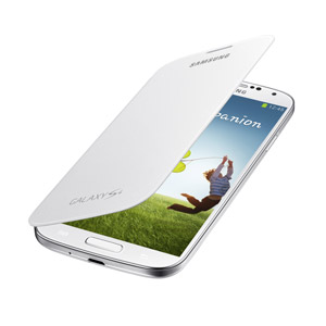 Pack Officiel Flip Cover, support voiture et chargeur pour Samsung Galaxy S4 - Blanc