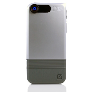 iPhone 5 Double-Layer Case with Macro Lens- Grey/Black
