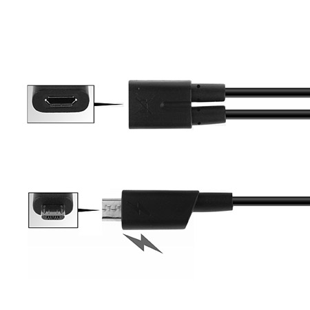 Câble Micro USB 2 en 1