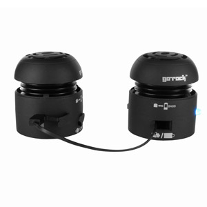 Go Rock Dual Sound Portable Speakers - Black