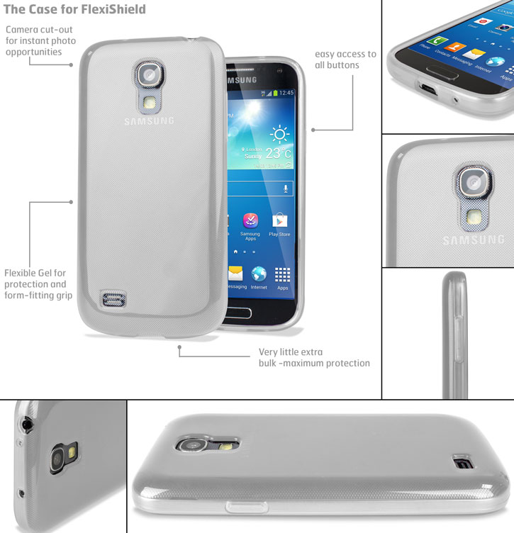 FlexiShield Case for Samsung Galaxy S4 Mini - Frost White