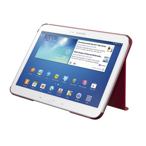 Catastrofe Lijkenhuis barst Official Samsung Galaxy Tab 3 10.1 Book Cover - Garnet Red