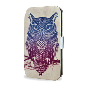 Create And Case Samsung Galaxy S4 Flip Case - Warrior Owl