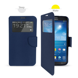Sonivo Sneak Peek Flip Case for Samsung Galaxy Mega 6.3 - Blue