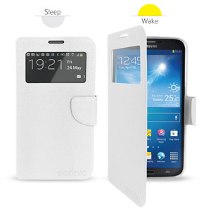 Sonivo Sneak Peek Flip Case for Samsung Galaxy Mega 6.3 - White