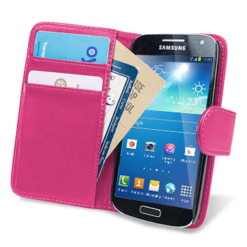 Housse Samsung Galaxy S4 Mini Portefeuille Style cuir - Rose