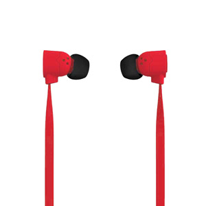 Nokia Coloud Pop In-Ear Kopfhörer mit Tangle Free Flachkabel und Integriertem Mikrofon Rot 