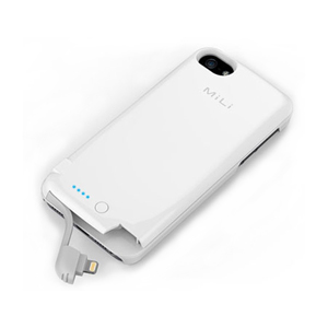 Funda con batería incorporada MiLi Power Spring 5 para el iPhone 5S / 5 - Blanca
