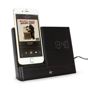 KitSound X-Dock 2 Lightning Connector Clock Radio Dock for iPhone 5