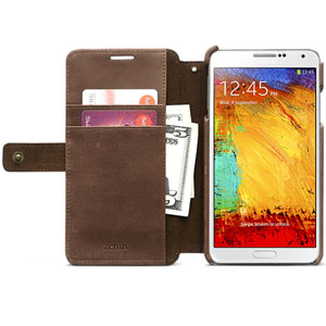 Zenus Vintage Leather Diary Case for Samsung Galaxy Note 3 - Brown