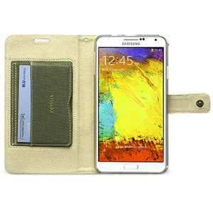 Zenus Masstige Cambridge Diary Case for Samsung Galaxy Note 3 - Khaki