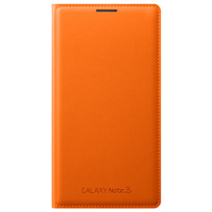 Official Samsung Galaxy Note 3 Flip Wallet Cover - Wild Orange