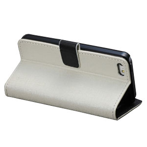 Wallet and Stand Case for Apple iPhone 5C - white